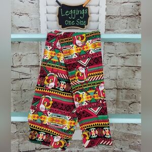 Aztec Santa Christmas One Size LuLaRoe Leggings